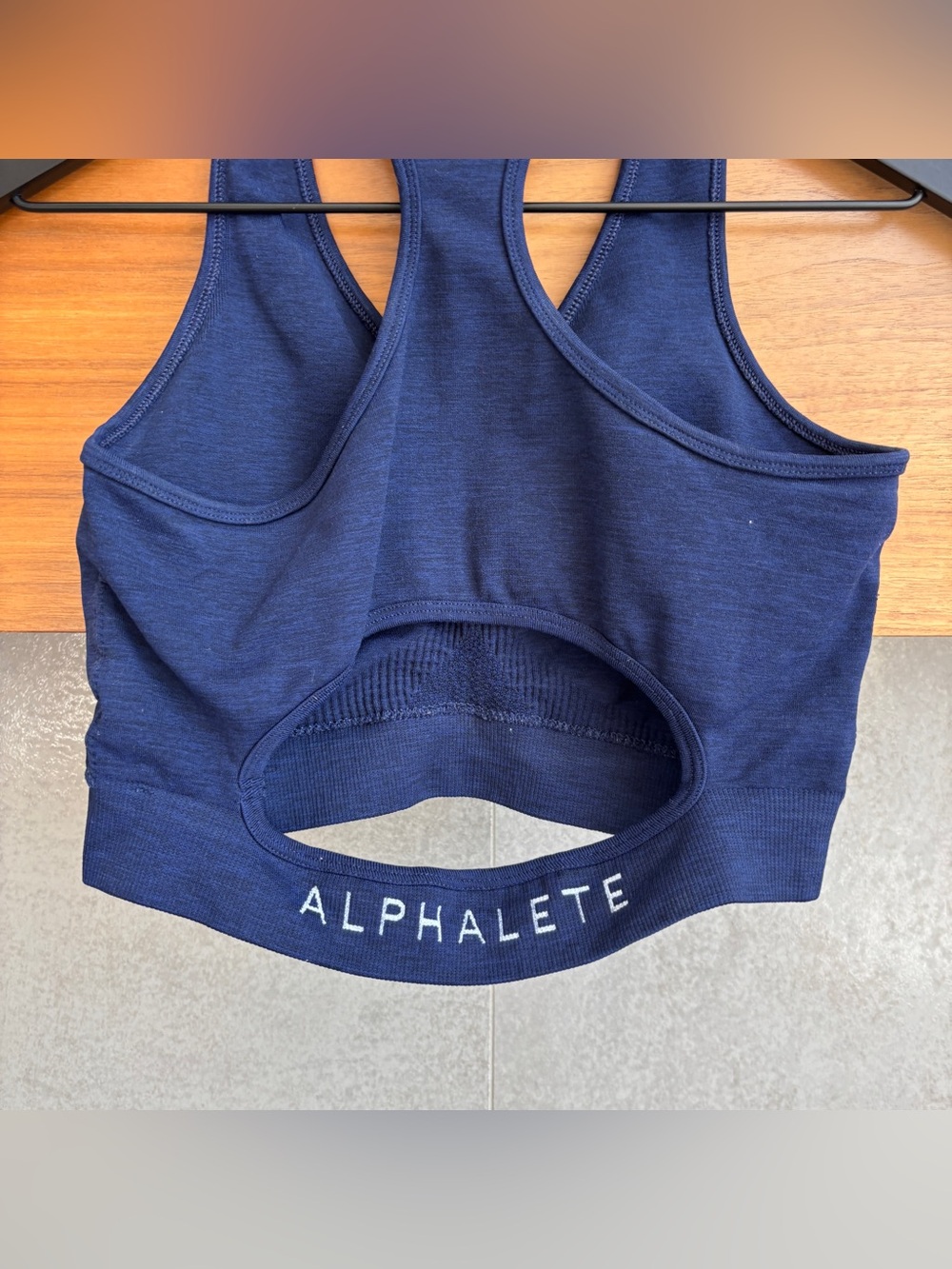 Alphalete Racer Back Spellout Sports Bra, Size S - Picture 6 of 7